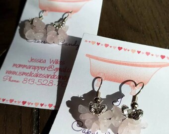 Circle of Life, Rose Quartz Earrings, Handmade, Love & Healing