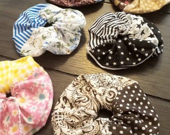 Patched Up Hair Ties, Hair Scrunchies, for medium to long hair, no pull, fun colors