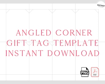 Best Blank Gift Tag Template | Angled Corner Gift Tag | Gift Tag Printable | Simple Gift Tag Template | DIY Gift Tag | Gift Tag Making
