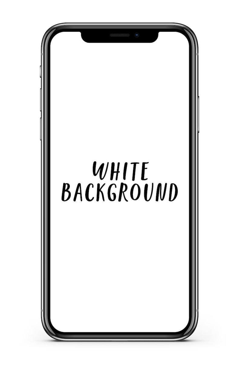 May include: A black smartphone with a white background and the text "WHITE BACKGROUND" displayed on the screen.