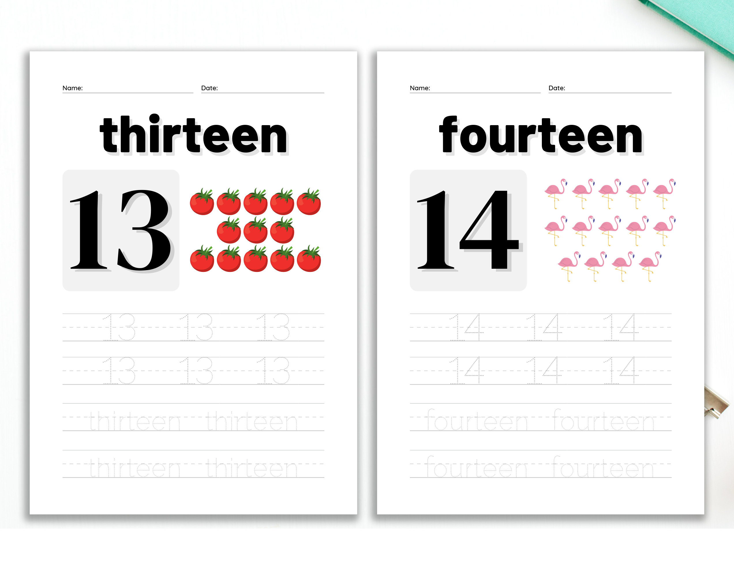 Printable Numbers Tracing Worksheet 1-20 Number Worksheet Activity ...