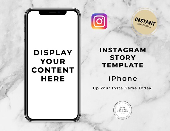 iPhone Template for Instagram Stories | PNG | iPhone PNG | PNG Template