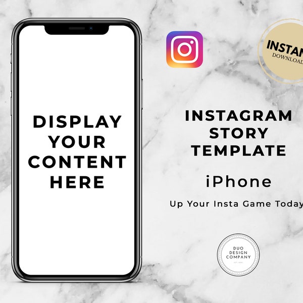 iPhone Template for Instagram Stories | PNG | iPhone PNG | PNG Template