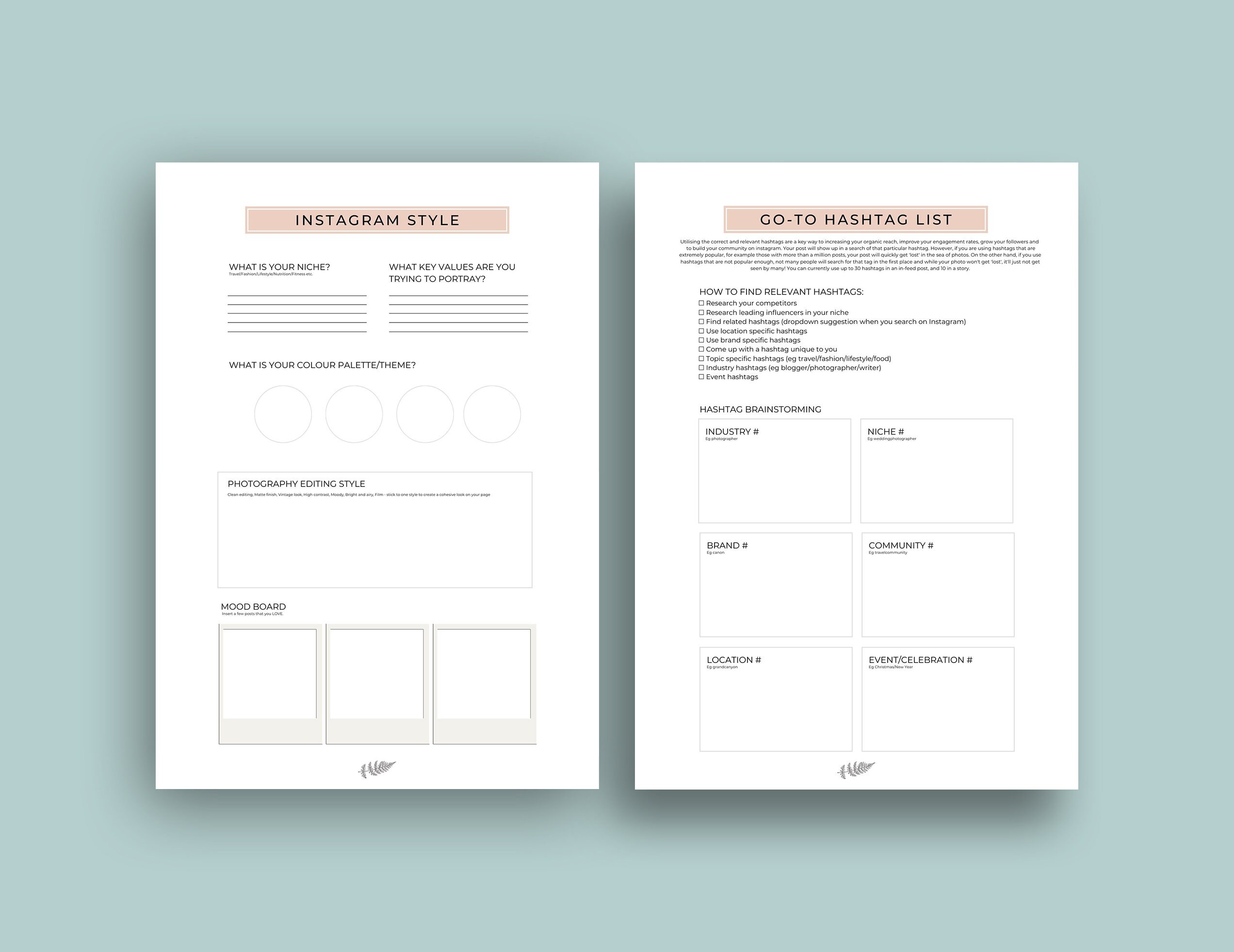 Instagram Post Planner Template Instagram Style Post Ideas Social