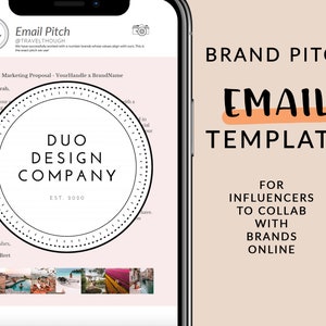 Instagram Collaboration Brand Pitch Email Template | How To Pitch To Brands As An Influencer | How To Work With Brands | Business Template