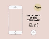 iPhone Template Rose Gold for Instagram Stories