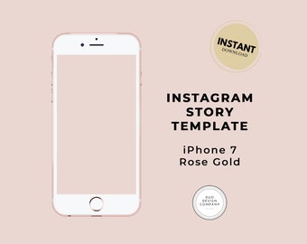 iPhone Template Rose Gold for Instagram Stories
