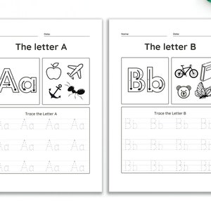 Printable Learn the Alphabet Worksheet | How to Write Letters | Learn ...