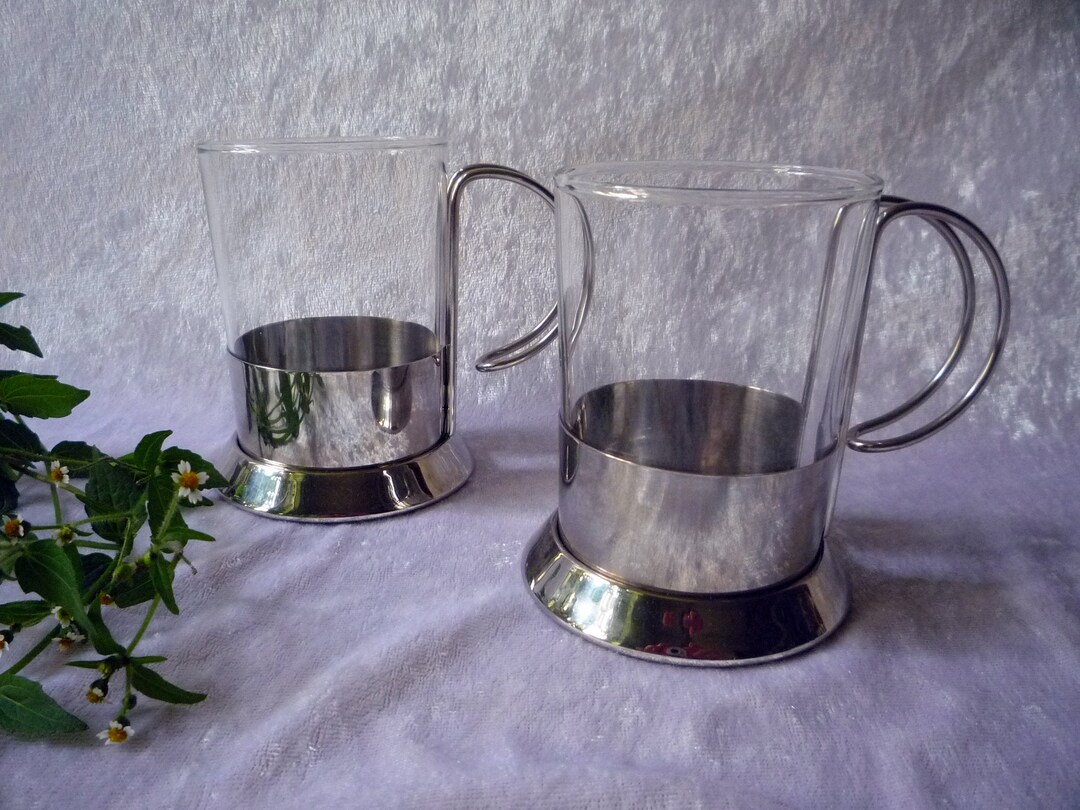 2 Tea Glasses From the 1980s Grog Glasses Mulled Wine Etsy