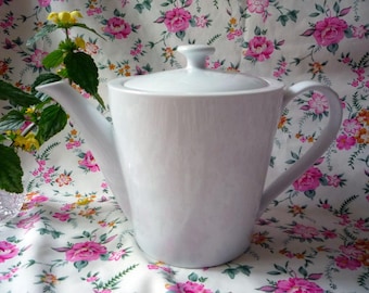 weiße Teekanne aus Porzellan aus den 1990er Jahren, Tee Kanne, Kaffeekanne, Kaffee Kanne - Vintage