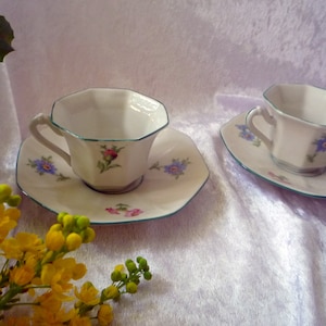 2 old espresso cups from the 1940s by Alka - coffee cups with saucers, coffee cups - mocha cups - vintage
