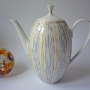 Teiera a righe vintage anni '60, teiera, caffettiera - Winterling - Vintage