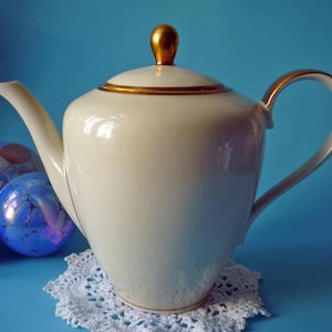 Tetera Schumann vintage de la década de 1940, con tapete, apta para té, café o cacao. Vintage.