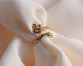 Massive silver snake ring