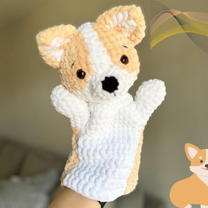 Corgi Crochet Pattern PDF Puppet | Crochet Plush Dog | Amigurumi Puppy Pattern | Corgi Puppy | Crochet Corgi Plush | Amigurumi Corgi Dog