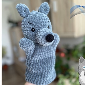 Crochet Wolf Hand Puppet Pattern PDF | Wolf pattern | Wolf diy | Wolf Amigurumi | Crochet Wild Animals Patterns | Woodland animals patterns