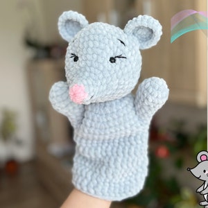 Crochet Mouse Hand Puppet Pattern PDF | Amigurumis mouse | Easy Crochet Toys | Animal Crochet Patterning | Plushie amigurumi