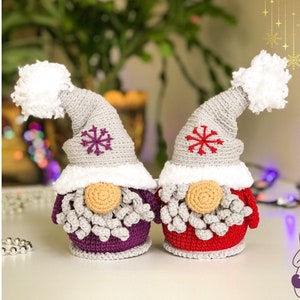 Crochet gnome pattern Amigurumi pattern gnome Crochet winter gnome Stuffed gnome