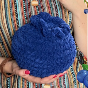 Giant blueberry crochet pattern PDF Crochet Berry pattern Easy berry pattern Big blueberry pattern Blueberry plush amigurumi