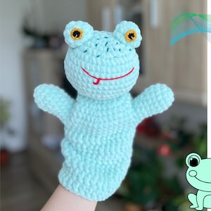 Crochet Frog Hand Puppet Pattern PDF | Frog Amigurumis | Frog Crochet Pattern | Frog Amigurumis | Amigurumi Crochet Patterns Frogs