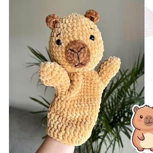 Capybara Crochet Pattern PDF | Capybara amigurumi hand puppet | Capybara Plushie | Capybara pattern