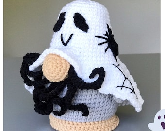 Geister Gnom Häkelanleitung PDF Halloween Amigurumi Pattern Spook Gnost doll pattern