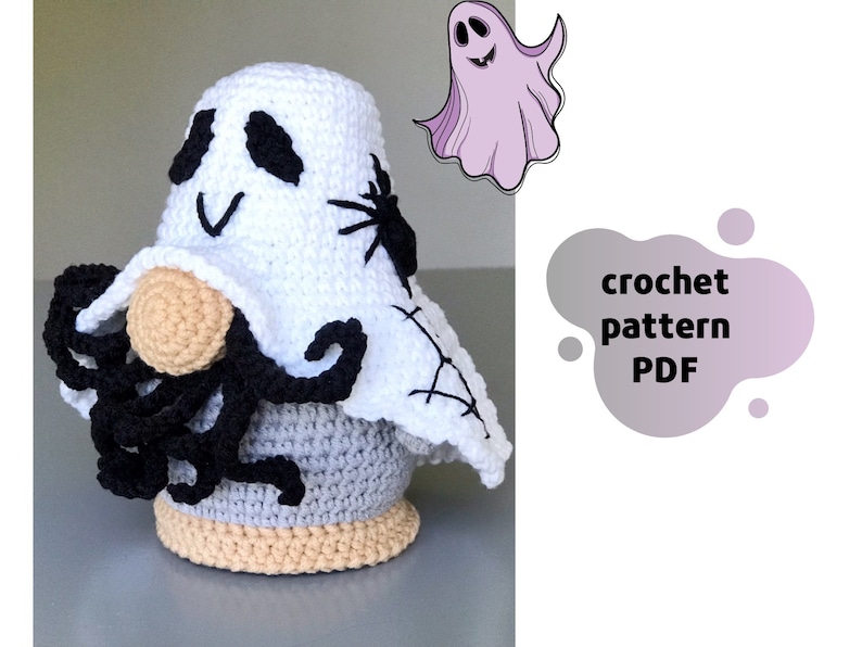 Gnost Gnome crochet pattern PDF Halloween Amigurumi Pattern Spook Gnost doll pattern image 8