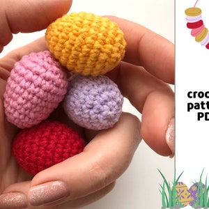 Small Easter Eggs crochet pattern PDF FREE Easter pattern Crochet Easter egg Amigurumi egg pattern Crochet Easter decor