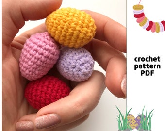 Small Easter Eggs crochet pattern PDF FREE Easter pattern Crochet Easter egg Amigurumi egg pattern Crochet Easter decor