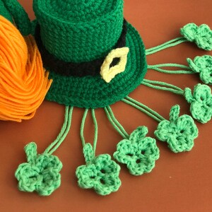 St. Patrick's day Gnome pattern PDF Crochet Leprechaun pattern Leprechaun amigurumi Shamrock ornament pattern image 9