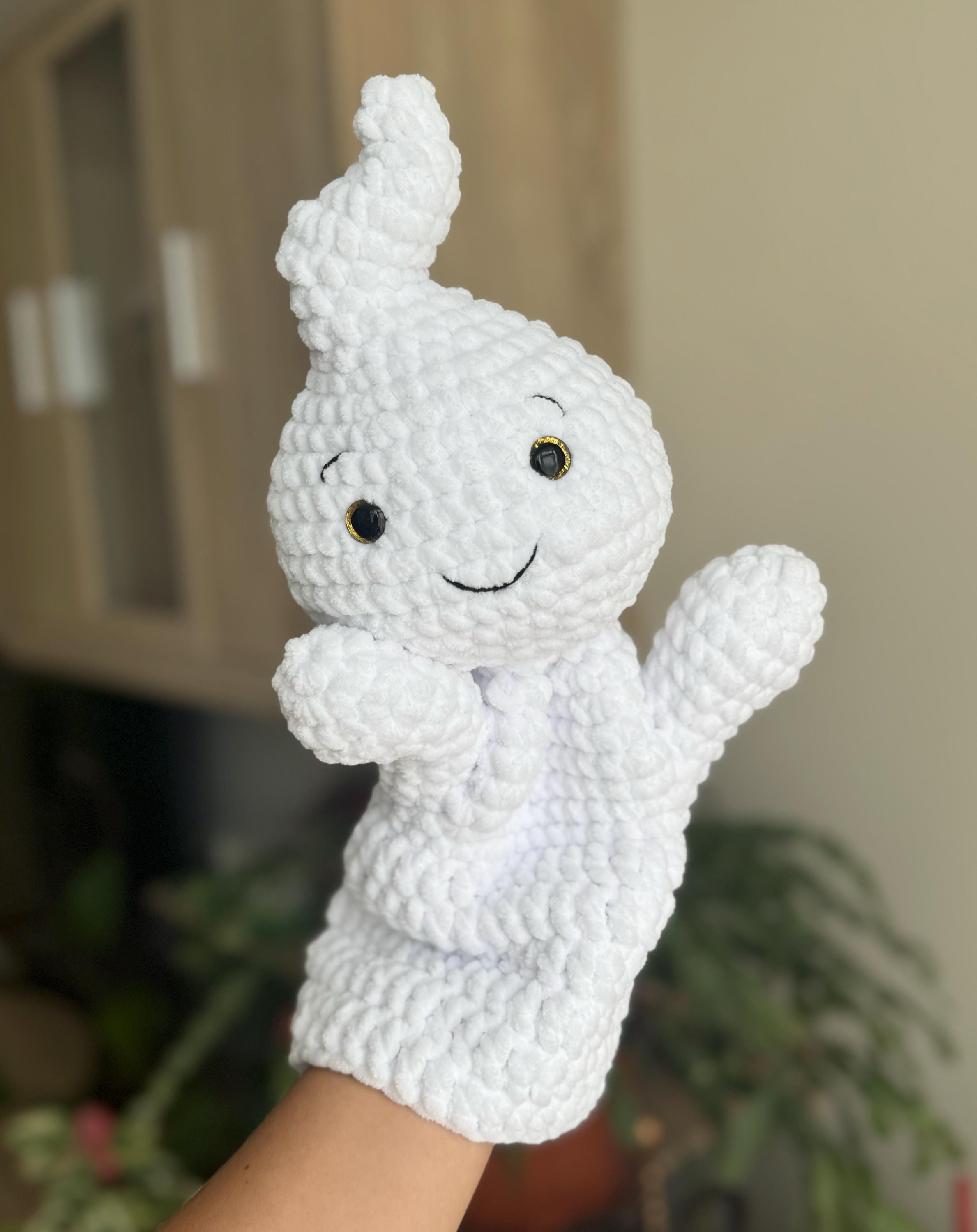 Crochet Ghost Hand Puppet Pattern PDF | Halloween Crochet Pattern ...