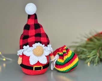 かぎ針編みのクリスマスオーナメントパターンセット 5オン1 ノーム