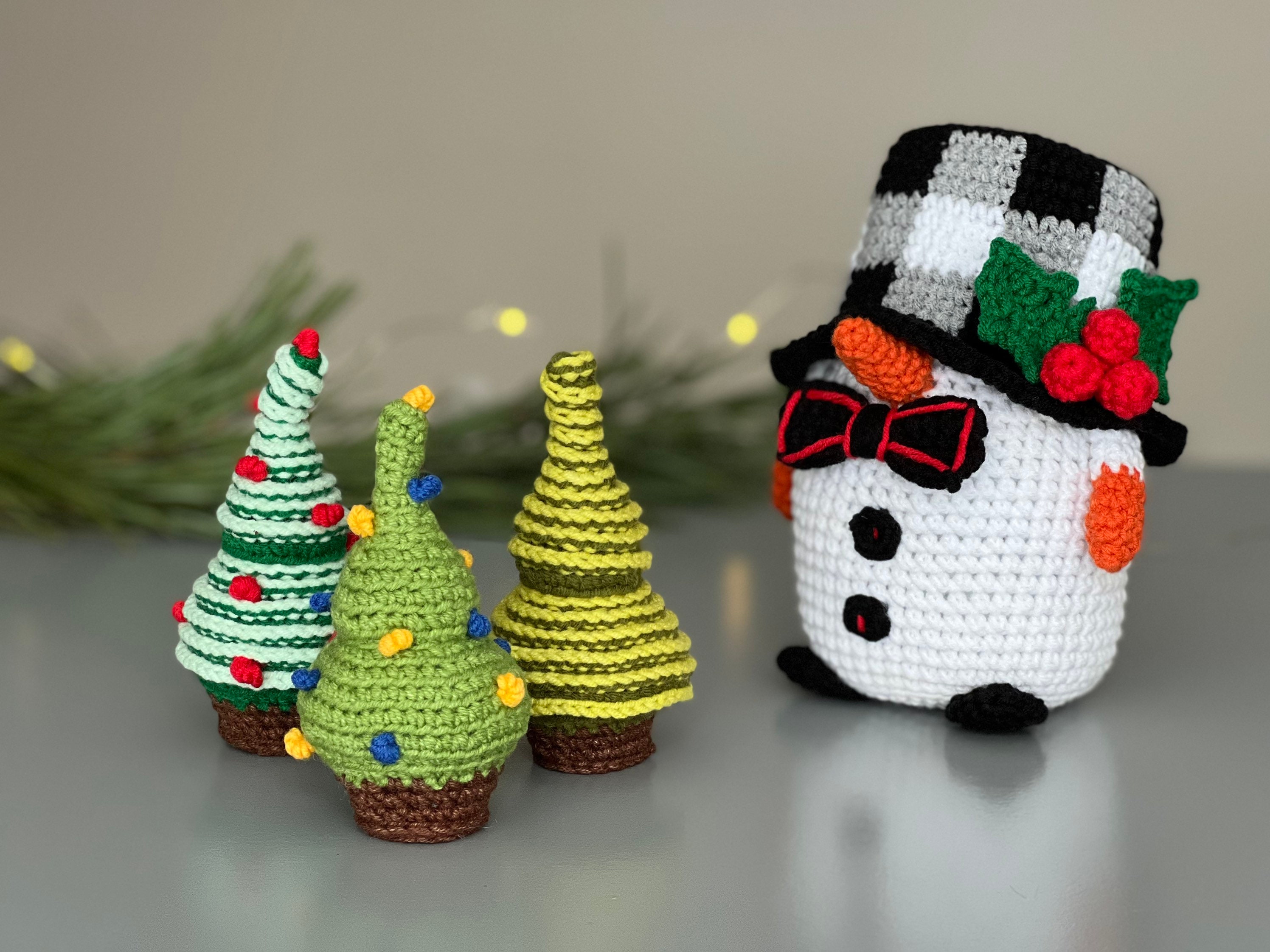 かぎ針編みのクリスマスオーナメントパターンセット 5オン1 ノーム