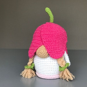 Crochet Tulip Gnome Pattern PDF Mother's day crochet pattern Gift from daughter Gnome Amigurumi pattern Flower Crochet Gnome Spring dwarf image 5