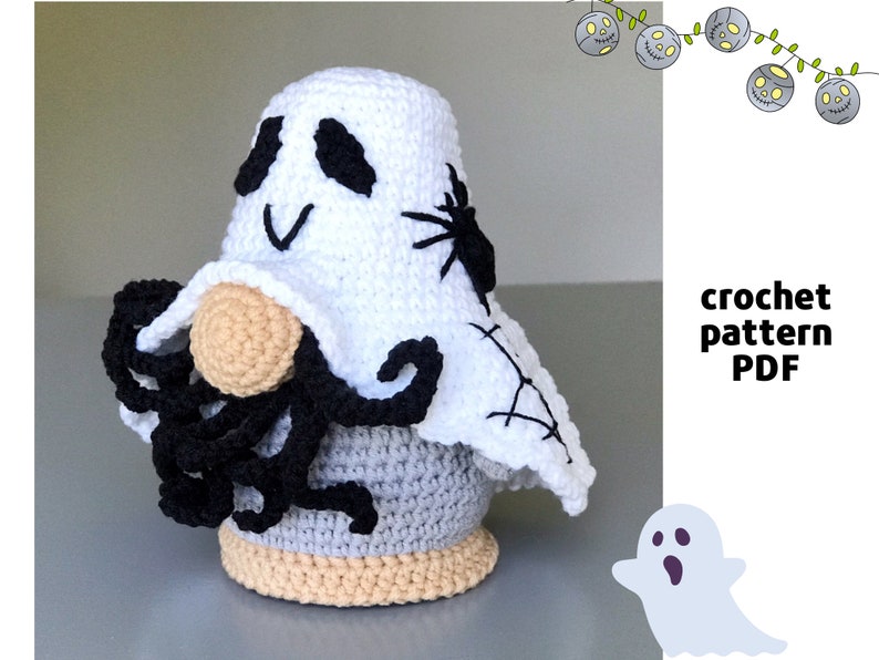 Gnost Gnome crochet pattern PDF Halloween Amigurumi Pattern Spook Gnost doll pattern image 1