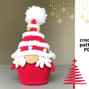 Kerstboomkabouterpatroon Gehaakte winterkabouter Amigurumi Kerstdecorornamenten Nieuwjaar gehaakt ornament