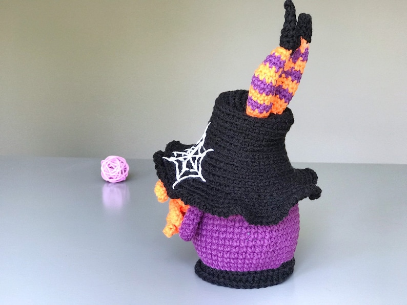 Halloween Gnome with Witches Legs crochet pattern PDF Amigurumi Halloween Pattern Witch Gnome crochet image 6