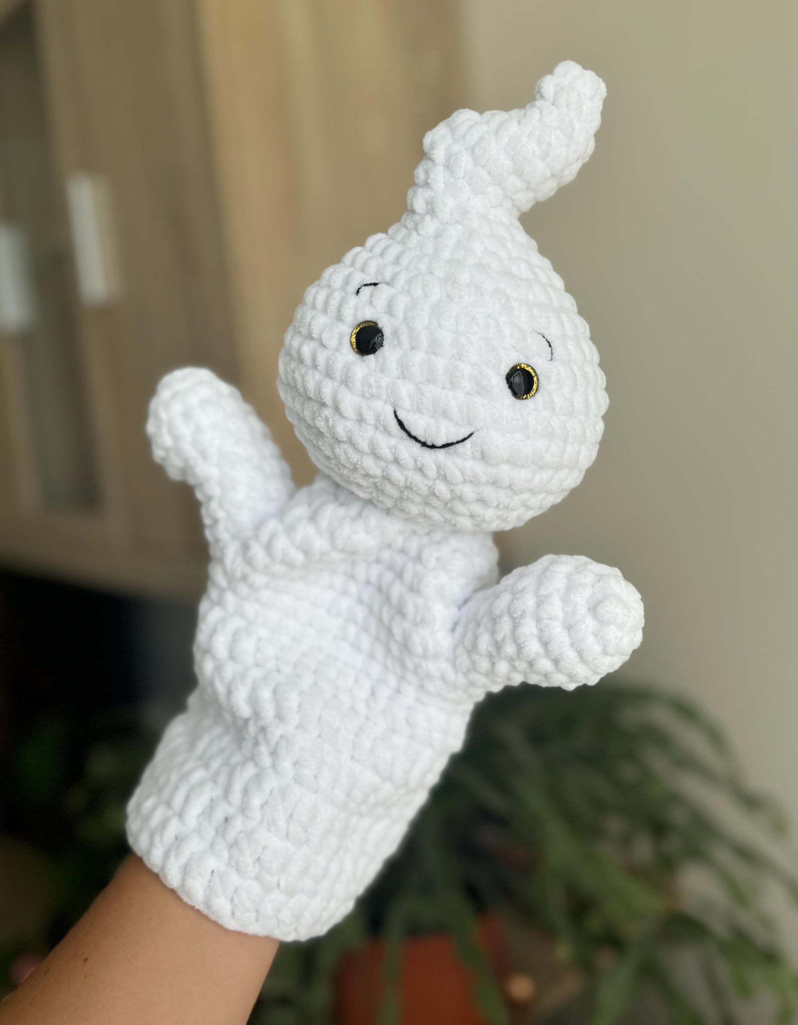 Crochet Ghost Hand Puppet Pattern PDF | Halloween Crochet Pattern ...