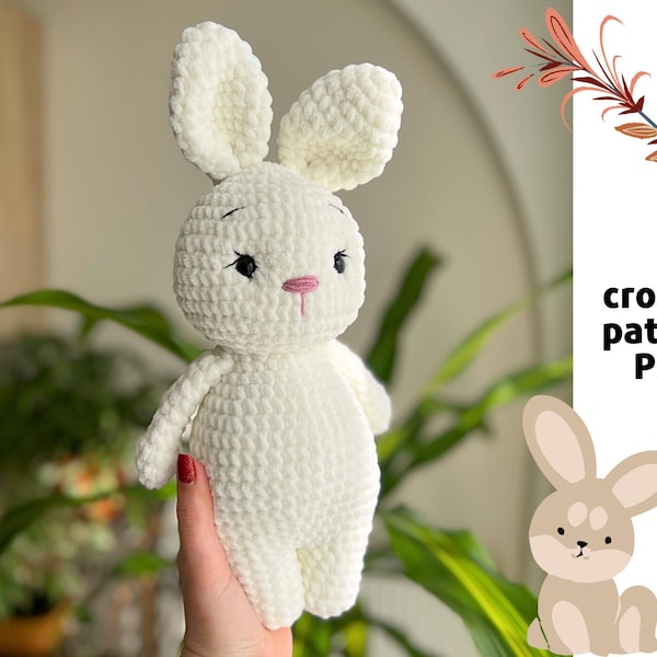 Crochet bunny pattern PDF Amigurumi bunny crochet pattern Bunny baby toys Baby shower gift pattern Plushie bunny pattern