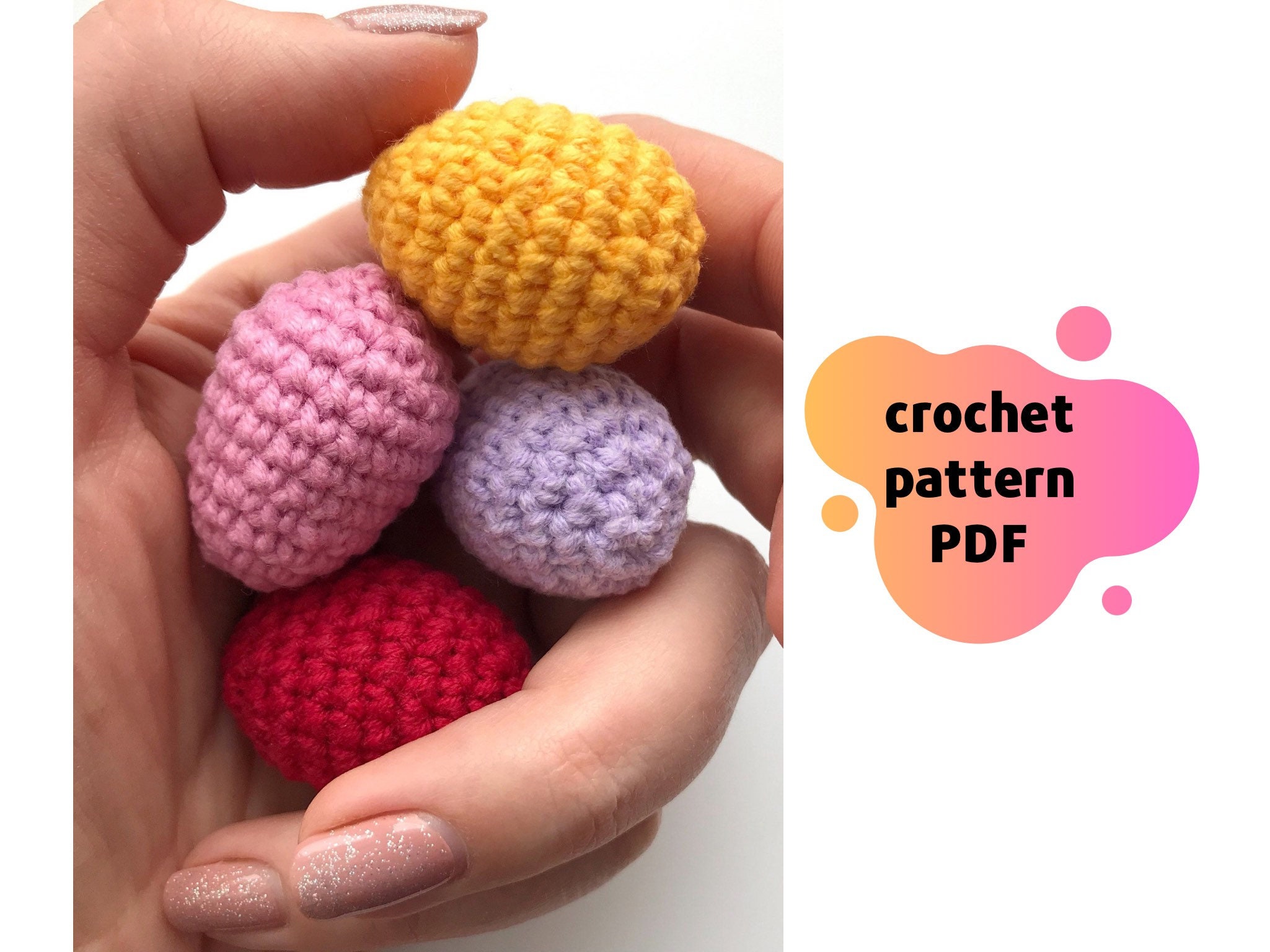 Small Easter Eggs Crochet Pattern PDF | Easter Amigurumi Egg Pattern ...