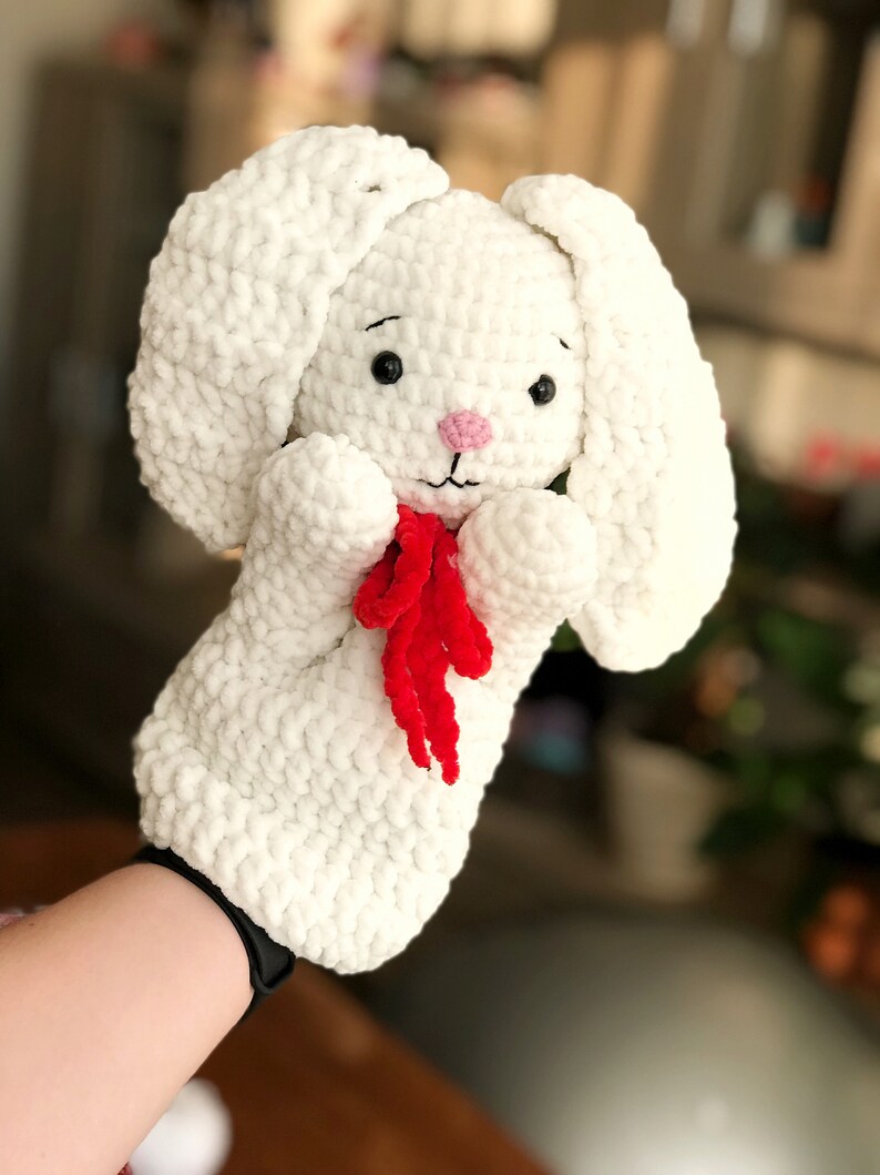 Bunny Hand Puppet Pattern PDF Crochet Hand Puppets Amigurumi Etsy