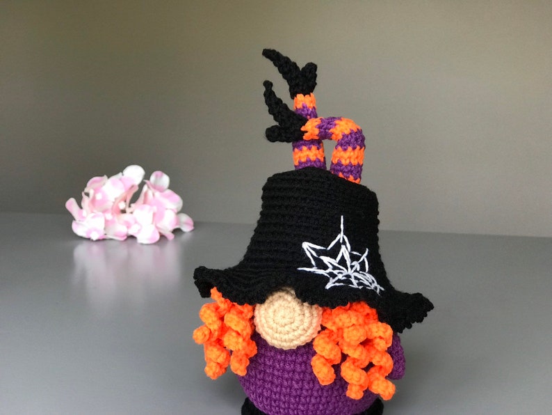 Halloween Gnome with Witches Legs crochet pattern PDF Amigurumi Halloween Pattern Witch Gnome crochet image 7