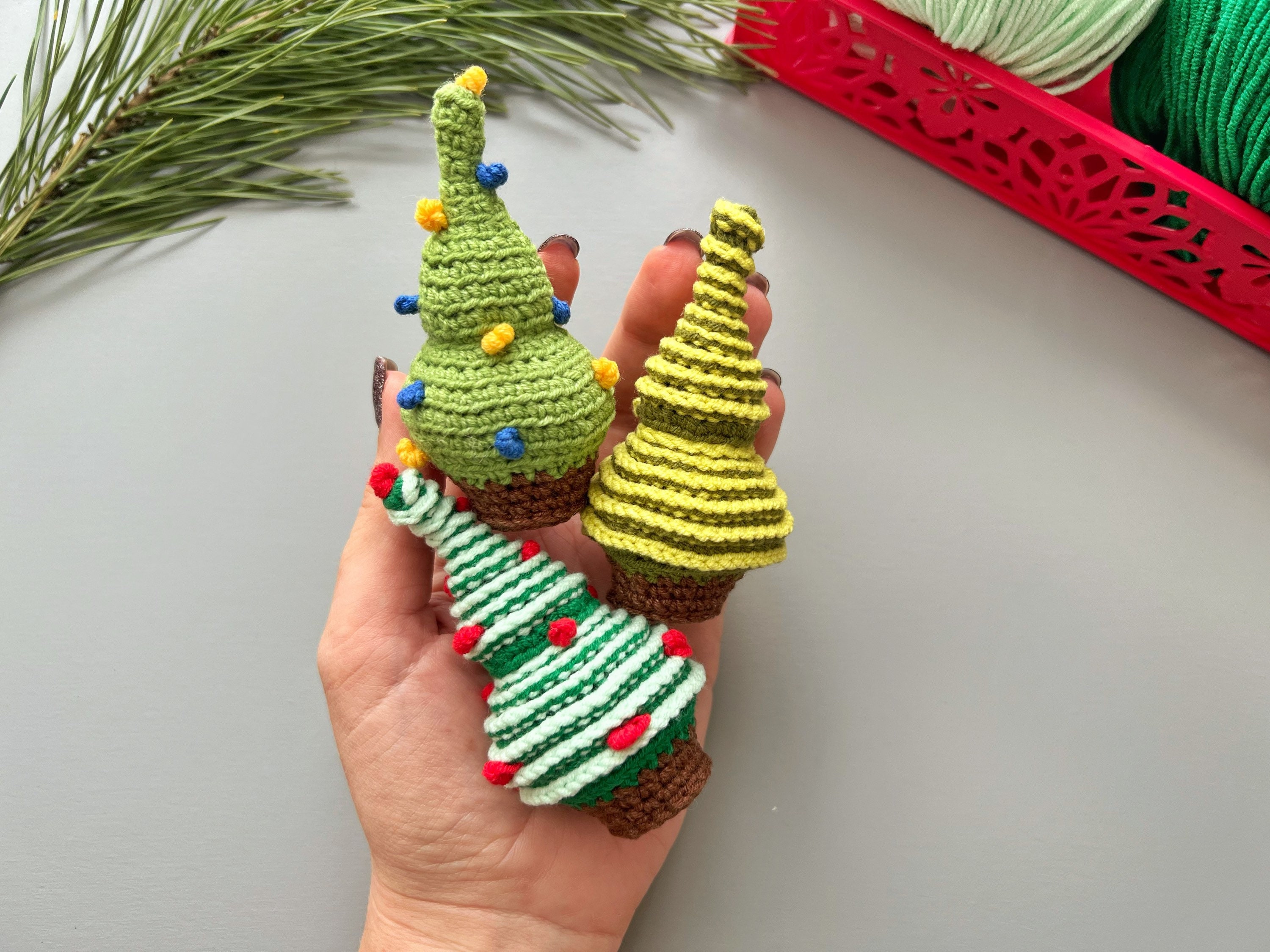 かぎ針編みのクリスマスオーナメントパターンセット 5オン1 ノーム