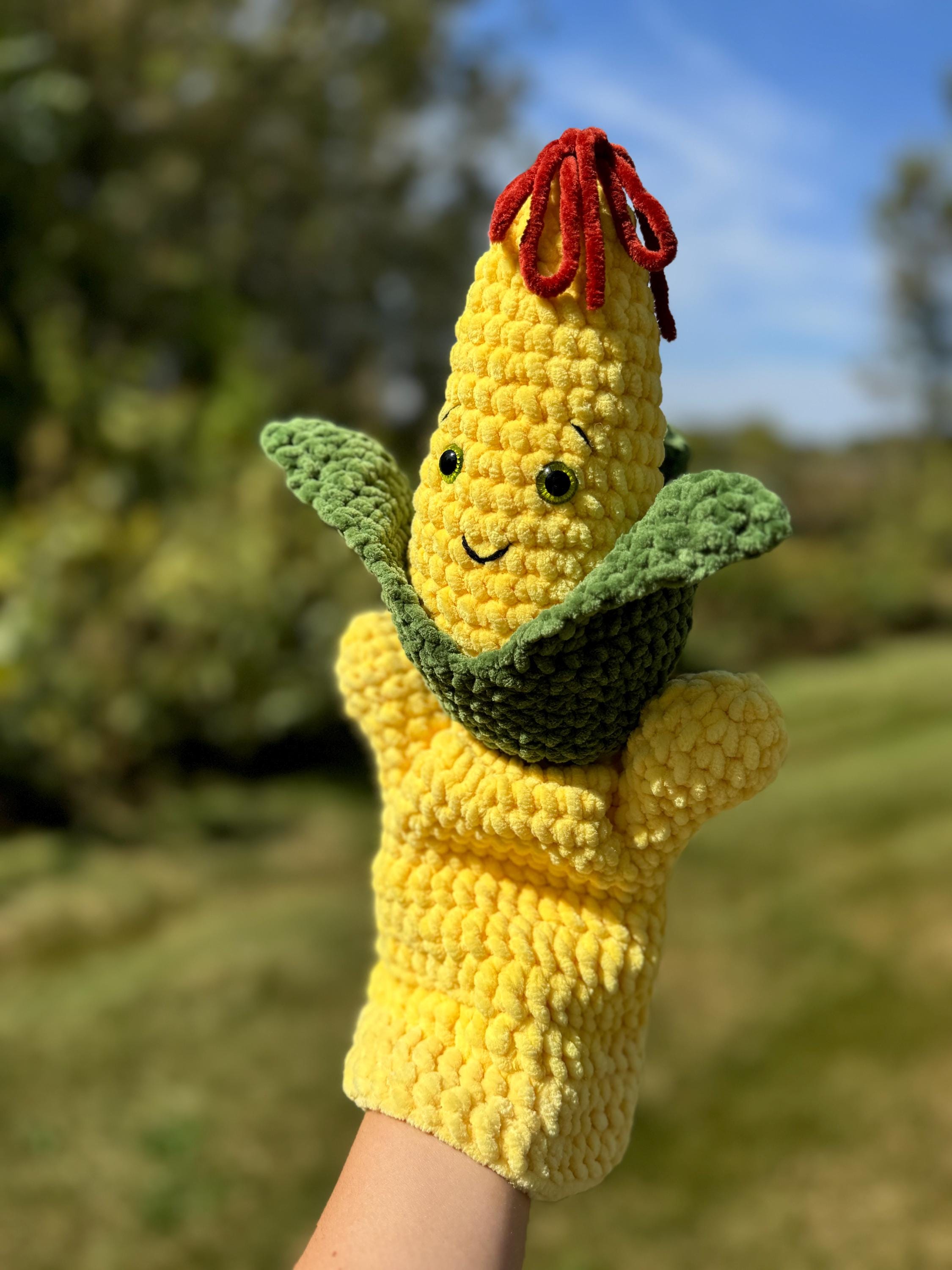 Puppet With Corn Rows Crochet Corn Hand Puppet Pattern PDF | Candy Corn Amigurumi | Crochet ...
