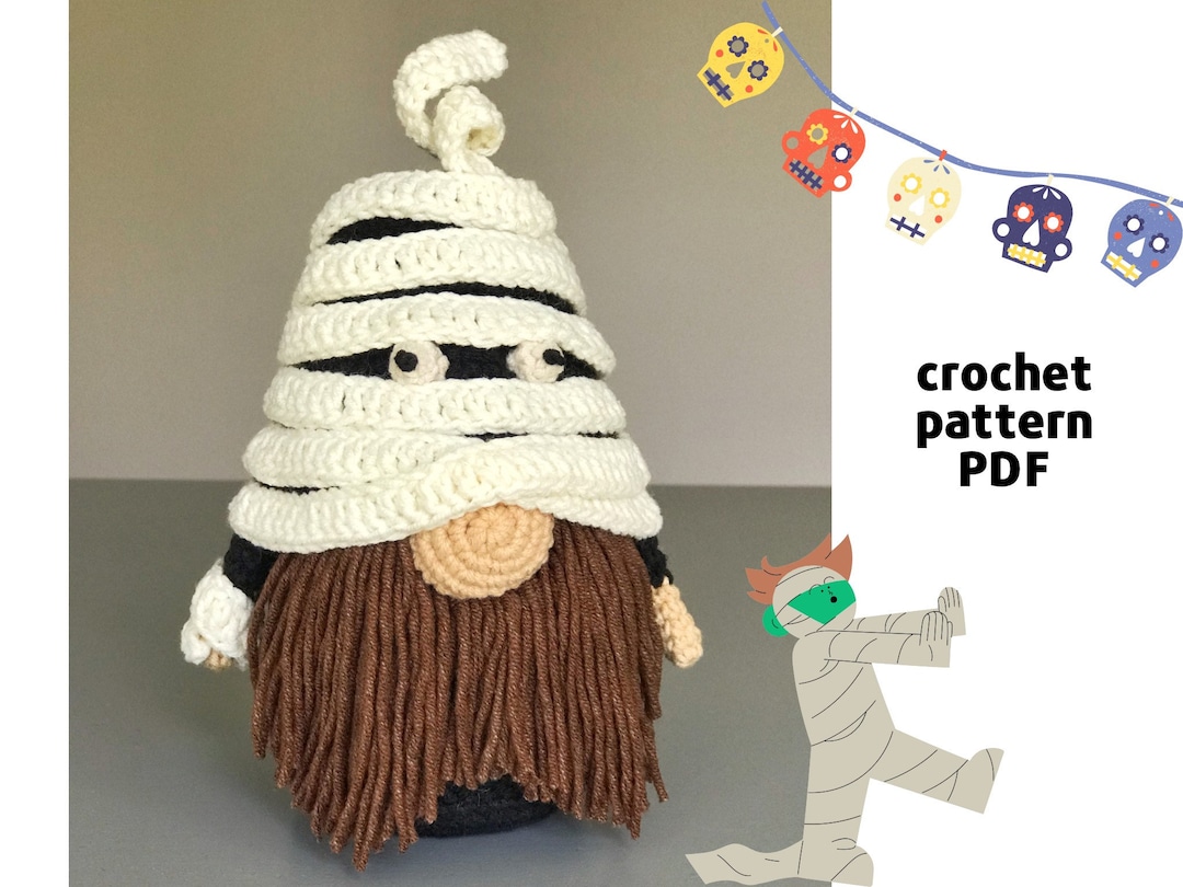 Mummy Pattern Crochet Mummy Gnome Pattern PDF Mummy Doll Pattern Halloween Amigurumi ...