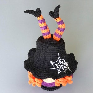 Halloween Gnome with Witches Legs crochet pattern PDF Amigurumi Halloween Pattern Witch Gnome crochet image 5