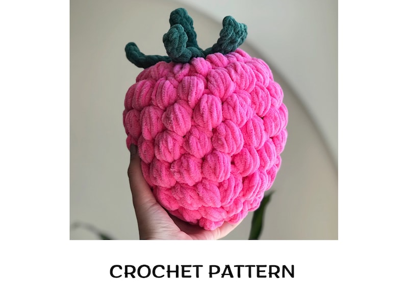 Giant Raspberry Crochet Pattern PDF Crochet Berry Pattern - Etsy