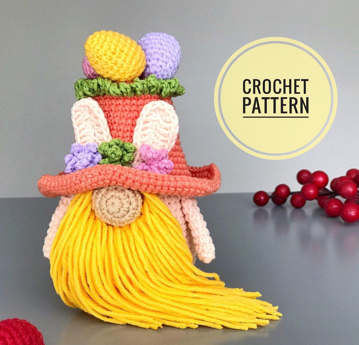 Crochet gnomes patterns set Spring Gnome pattern Easter Etsy
