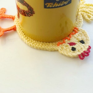 Chicken coaster crochet pattern PDF Crochet chicken drink coaster pattern Cup coaster Chicken Butt pattern image 7