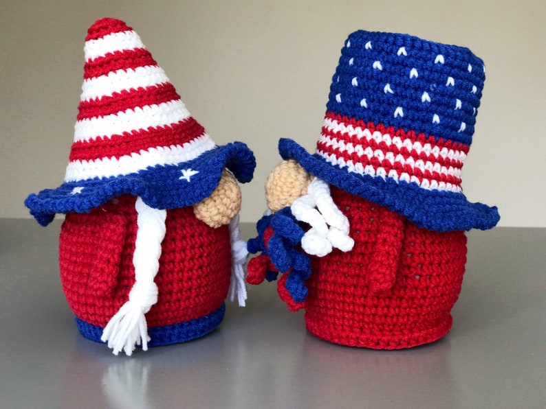 American Gnomes Pattern PDF 4th of July Crochet Pattern USA - Etsy